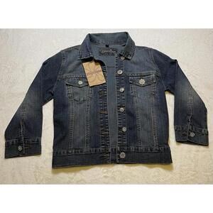 Jean Jacket Ladies Med Younique Medium Denim Buttons Vtg New